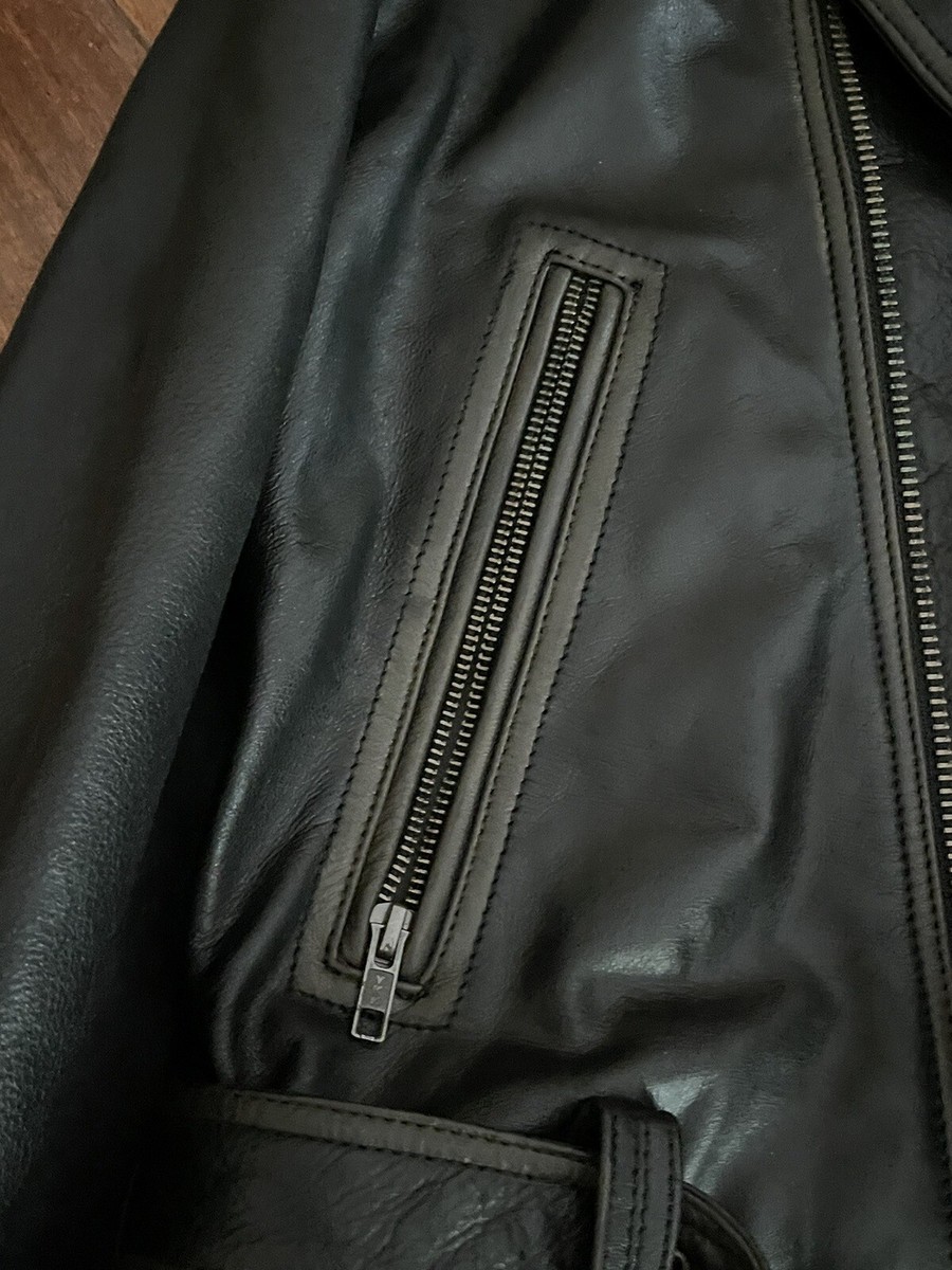 ZARA -Steven Meisel Leather Biker Jacket, Size XS(Runs Large