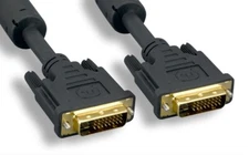 DVI Digital Dual link (24+1pin) 24AWG Cable Male to Male  w/Ferrites