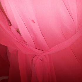 Vintage Victoria Secret Robe Kimono One Size Sexy Orange Sheer Tie Waist 2000