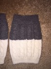 Woman’s Double Sided reversible charcoal Grey And Cream Boot Cuffs NWOT  — photo 2