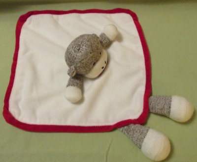 Baby Starters Sock Monkey Chimp Velour Satin Security Blanket Lovey Nunu Rattles