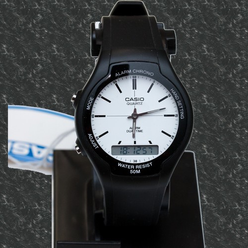 Casio AW-90H-7EV White Analog Digital 