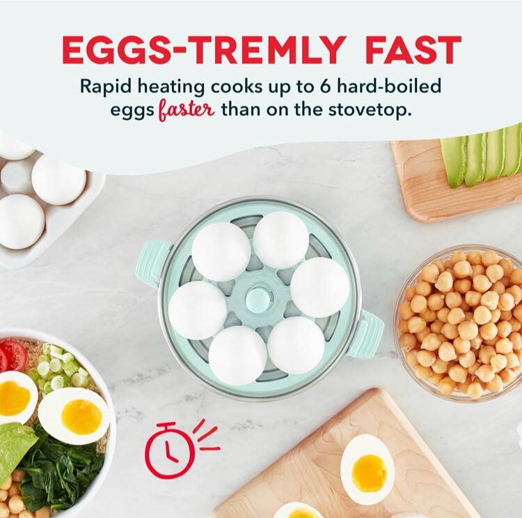 6-Cup Electric Egg Cooker for Perfect Hard-Boiled Eggs Fast 6-Cup Electric Egg Cooker for Perfect Hard-Boiled Eggs Fast