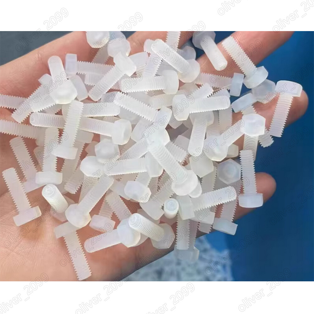 PFA Perfluoroalkoxy resin Plastic Hexagon Head Screws Cap Head Bolts M4/M5/M6/M8
