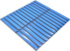 Mosaïque En Verre Hexagonale Bleu Brillant/mat – Lot De 10 Plaques 325x318mm – Mosaik-Netzwerk 140-0401_F