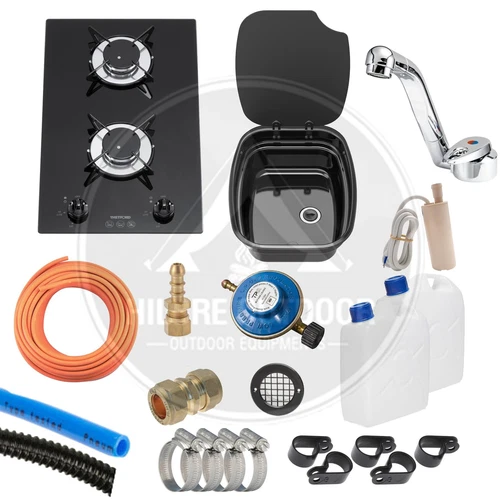 THETFORD BLACK TOPLINE 922 HOB & SINK UNIT W/ COLD TAP GAZ REG CONVERSION KIT