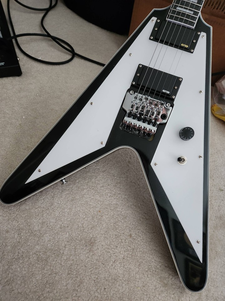 Custom Shop Faulkner Flying V Electric Guitar Mahogany Body US Shipping