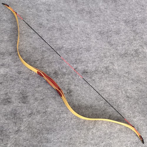 15-50lbs Traditional Recurve Bow Wooden Longbow Tartar Archery Hunting Target - Picture 5 of 12