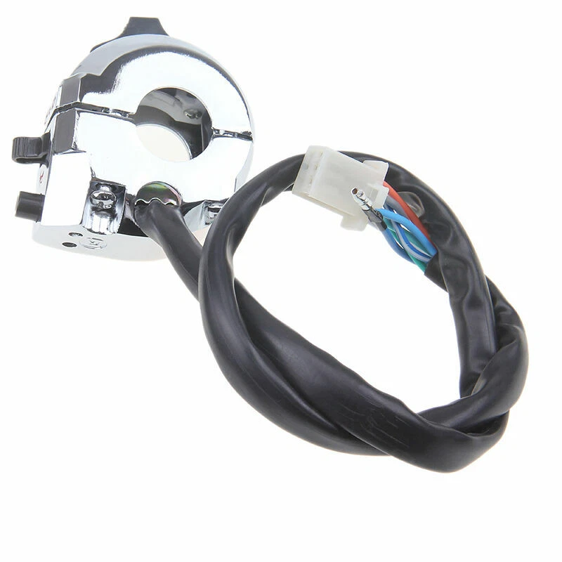 Bocina de manillar 22 mm 7/8" señal de giro interruptor de luz control universal motocicleta Foto 3 de 4