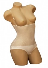 US STOCK -WHITE SILVER GLITTER GENUINE BELLY STOCKINGS  UNDERBUST MIDRIFF COVER