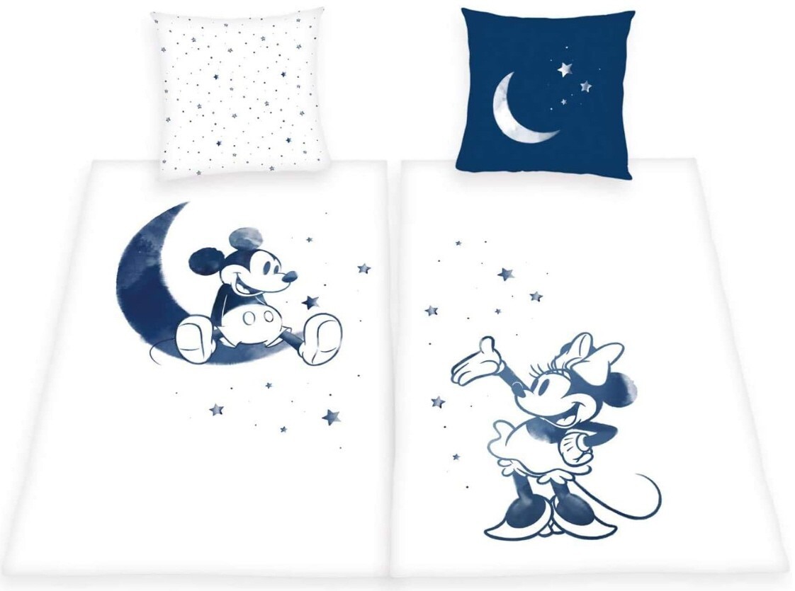 Disney's Mickey & Minnie Mouse Partner-Bettwäsche-Set "Mond & Sterne" 135x200cm