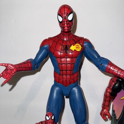 Lot Of 17 Spiderman Action Figures Marvel Toy Biz Mixed Years