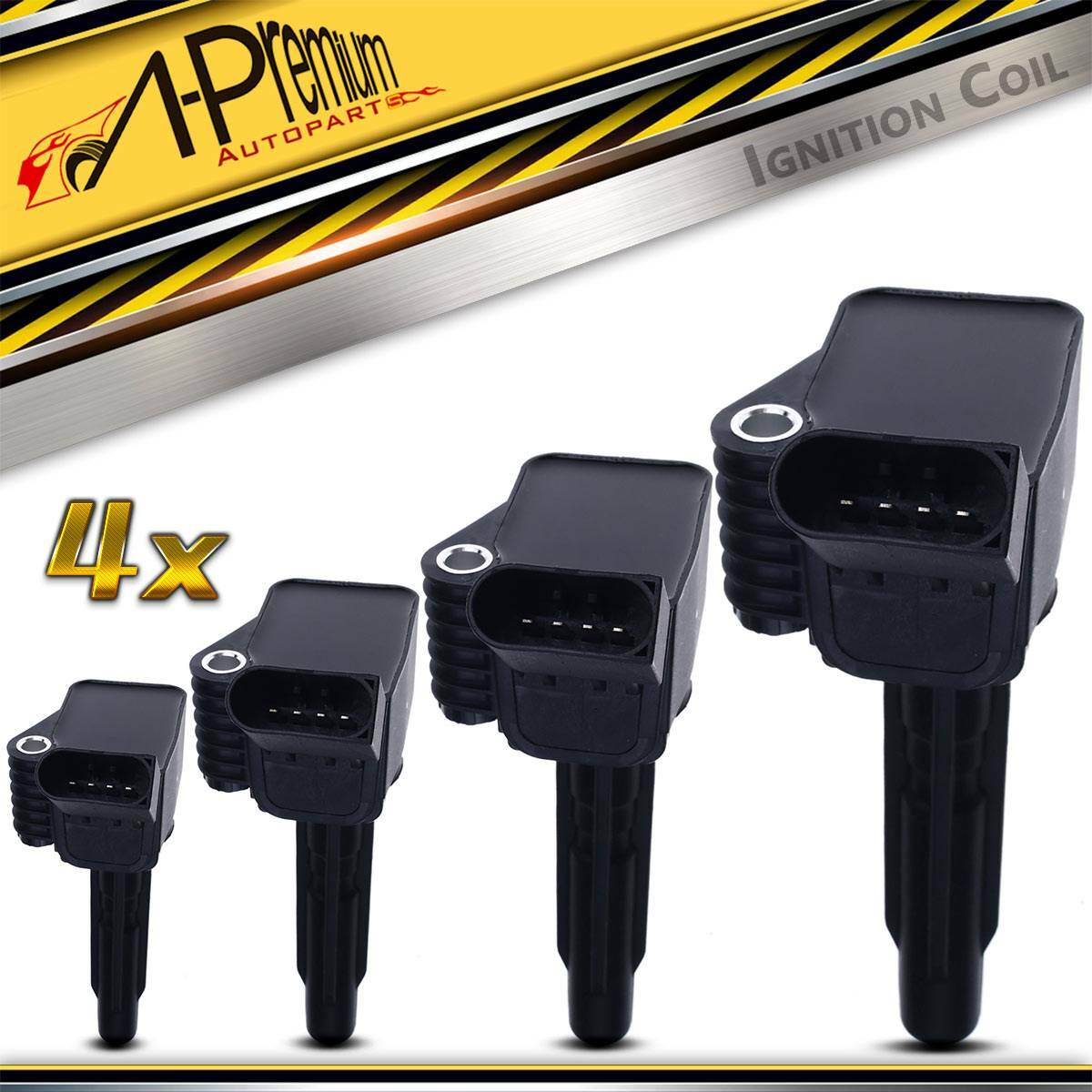 A-Premium 4x Ignition Coil for Volkswagen Jetta 2013 2016-2023 Bentley Bentayga