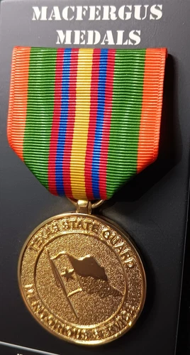 TXSG Meritorious Service Medal - GOLD with Moiré or Cotton Ribbon
