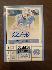 2017 Panini Contenders Draft Picks #138 Elijah Hood Auto North Carolina