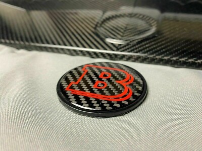 W464 Mercedes Red Brabus Style Carbon Hood Emblem Badge G W463A 2018-Present 1pc