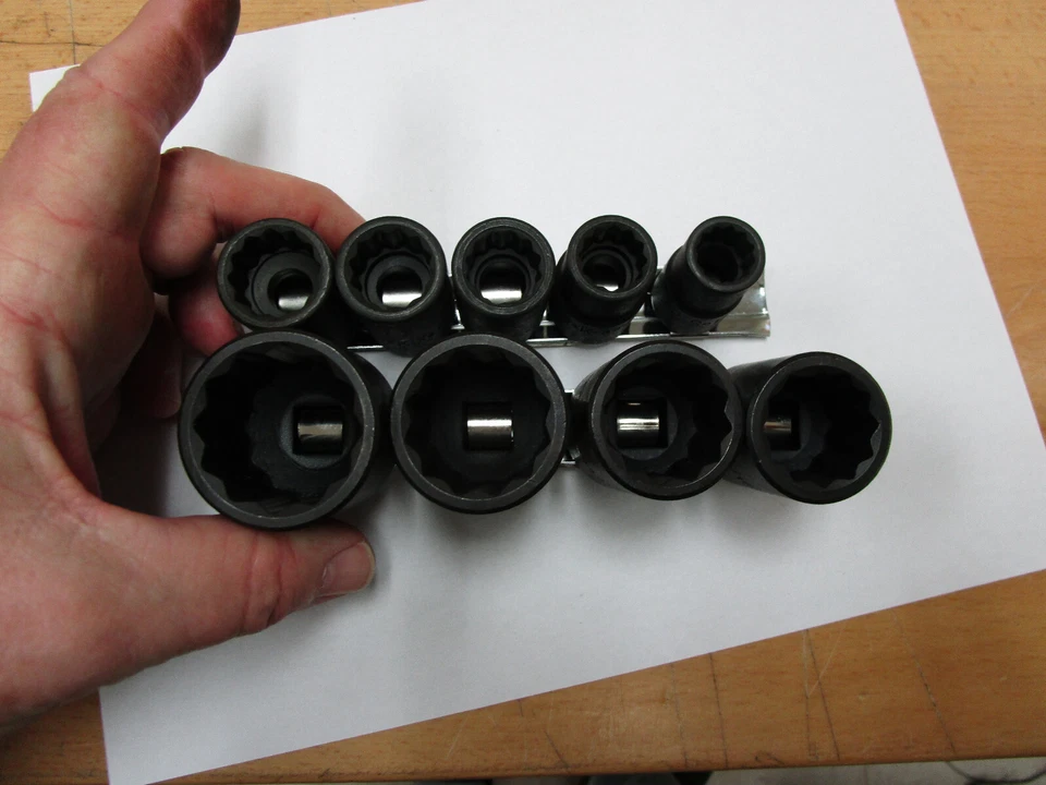 9-Pc SK IS1209,  1/2" drive, 12 Point, SAE Impact Socket Set- USA! (1/2-1-1/4") - Image 3 of 4