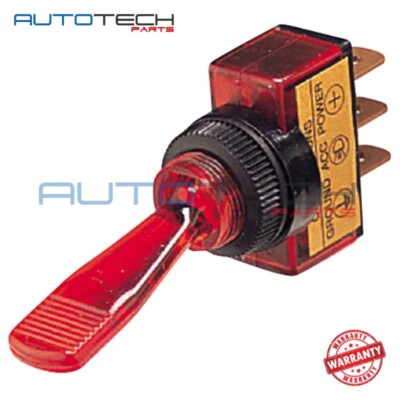 SWITCH TOGGLE ON/OFF RED 12V | eBay Australia