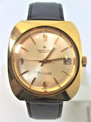 Gold HAMILTON MASTERPIECE Mens Thin-O-Matic Watch c.1970s Cal 629 Micro Rotor