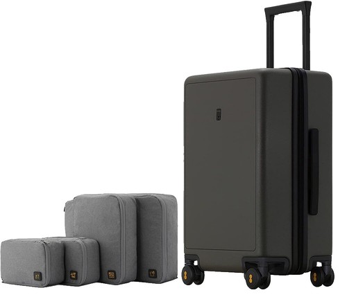 Grande valise + valise Cabine✨🔥🇫🇷 Samsonite 🥇Element XLT 2.0 2 pièces vert foncé Dimensions et poids : Valise de cabine : H 55 x L 38,4 x P 20 cm | Poids