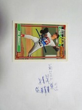 1992 Topps Jim Abbott Signed Baseball Card JSA Auction Cert 