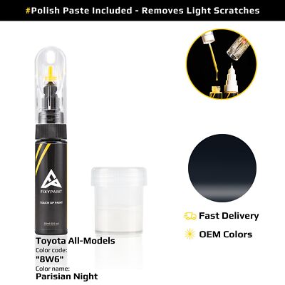 Touch up Paint for Toyota Code: 8W6 Parisian Night Exact Color Match