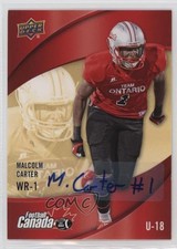 2013 Upper Deck USA Football Canada Rivals Auto Malcolm Carter #C-4 Auto 8po
