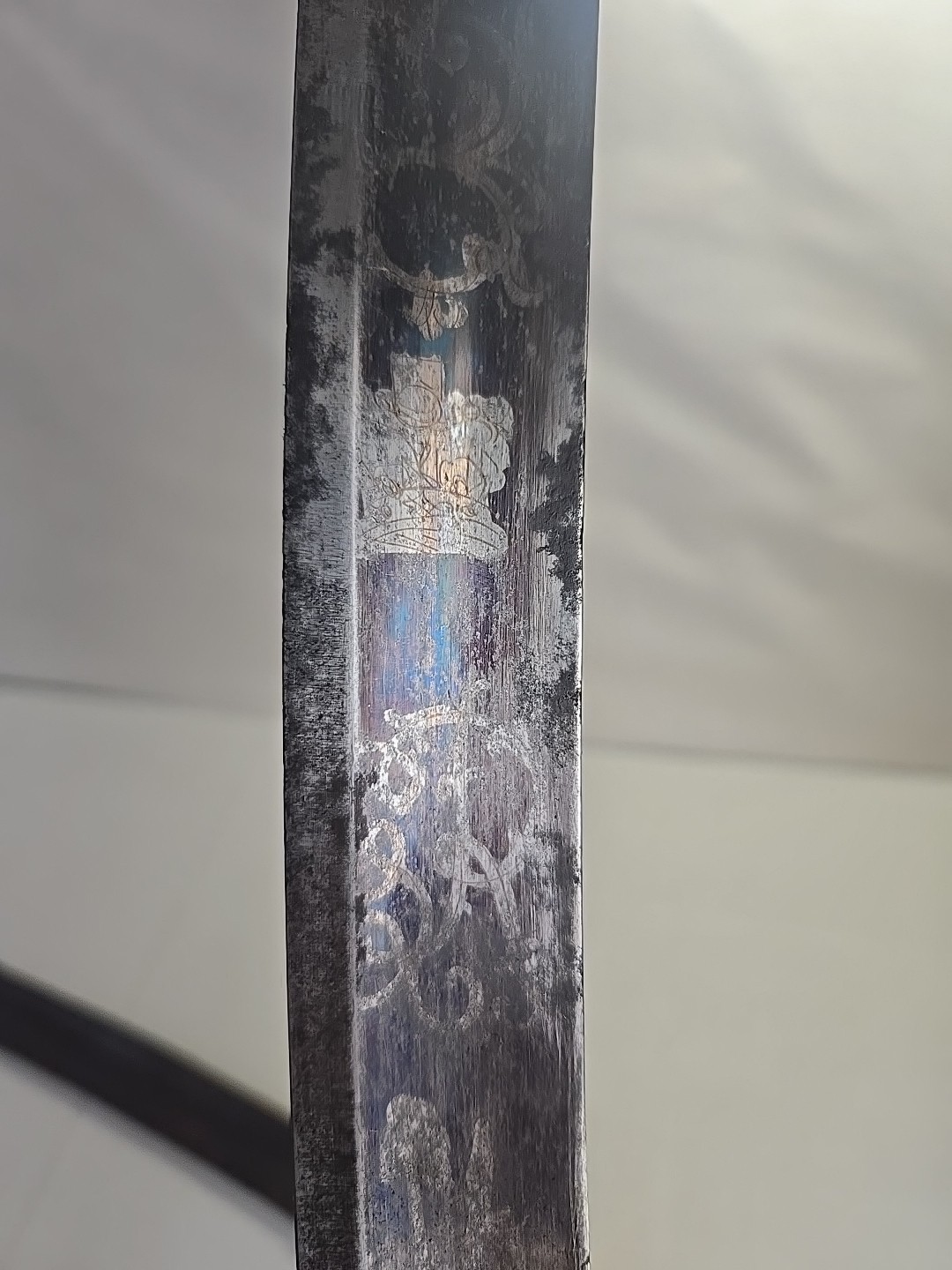 Napoleonic Wars British Pattern 1803 Infantry Officers Sword w/Scabbard - Etched