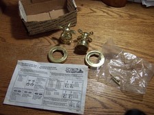Vintage Delta Brass bath Faucet Handles in Box NOS RP14790PB