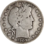 1909-S Barber Half Dollar