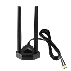 Double bande WiFi Antenne 2.4GHz 5GHz RP-SMA avec 6.5ft Câble d'extension pour PC Courage