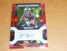 2022 Panini Prizm Draft Picks MCKENZIE MILTON AUTOGRAPH/AUTO RED ICE N5478