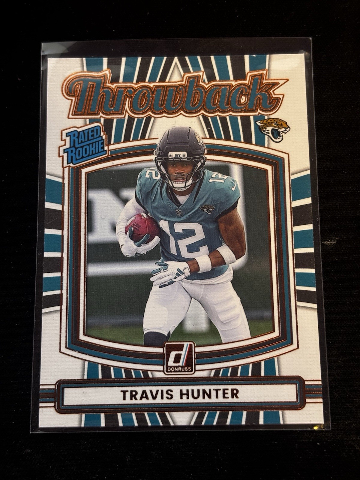 2025 Panini Donruss Travis Hunter #3 Rated Rookies Throwbacks Jaguars Rookie RC