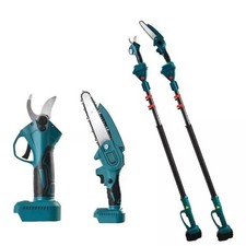 KIT POTATURA MOTOSEGA 6" E FORBICE CESOIA 2 BATTERIE 48V E ASTA TELESCOPICA 2,5M