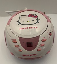 Hello Kitty Boombox Stereo AM/FM CD Player Sanrio 2014 KT2024A
