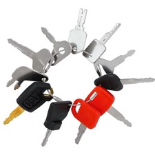 11 Heavy Equipment Keys Set, Construction Master Machine Keys Set for Cat, JD...