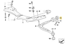 Set of 2 Control Arm Bushings for BMW Z3  E-36