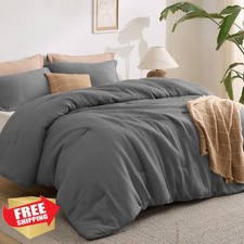 Bedsure Waffle Comforter Set Soft Breathable Bedding