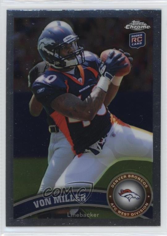 2011 Topps Chrome Von Miller (Ball in Both Hands) #212 0j7y