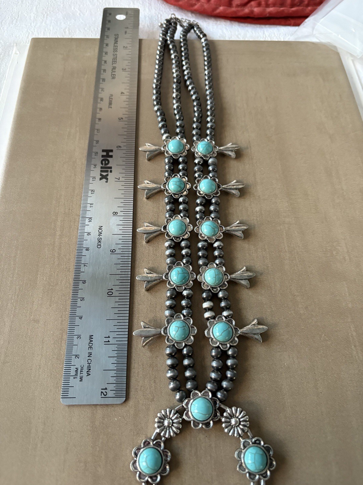 Squashblossom Native inspired Long beautiful Neck… - image 7