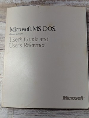 Microsoft MS-DOS User's Guide and User's Reference Ver. 3.3 1987 Computer Book *