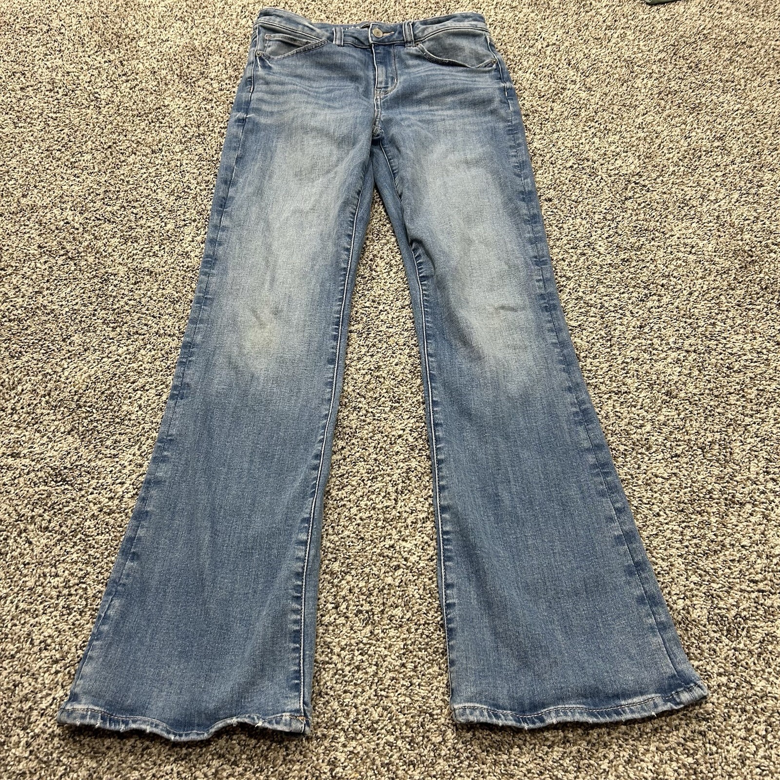 American Eagle Kick Boot Jeans Womens 8 Long Next Level Stretch Denim Western