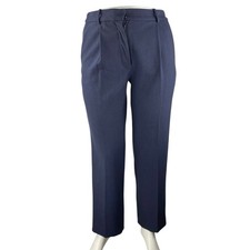 Banana Republic Womens Navy Blue High Rise Straight Trousers Dress Pants Size 12