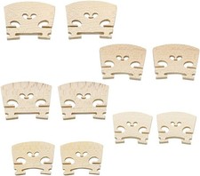 10 Pcs 5 Sizes Maple Violin Bridge, 1/8, 1/4, 1/2, 3/4, 4/4 Violin Bridge Tool