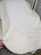 Historic Charleston King Charles Matelass Cream Color Cotton Coverlet Twin Size