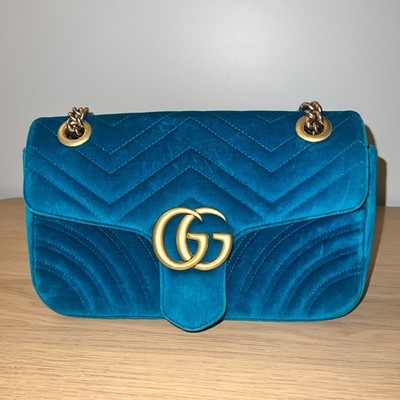 Gucci Marmont Matrace Velvet Shoulder Bag