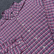 Ralph Lauren Shirt Mens XL Red Plaid Long Sleeve Button Down Casual Cotton