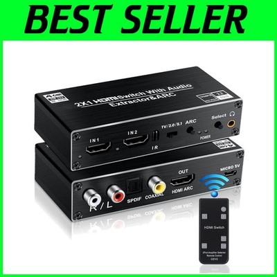 HDMI2.0b Switcher with Optical Audio Out