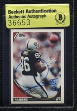BAS 1994 Topps Rocket Ismail Raghib Ismail #458 Authentic Auto 3c7