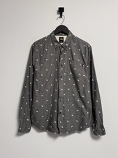 Stussy Button Up monogram Size M Men’s Gray